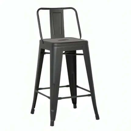 black bar stool on a white background