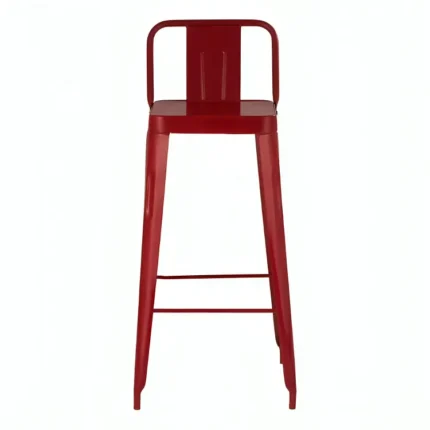 Red bar stool on a white background