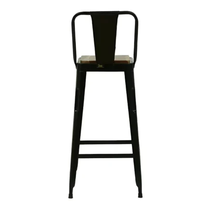 high bar counter black chair on white background