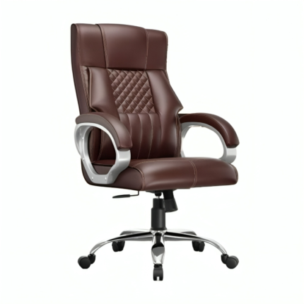 Cushion office chair in brown